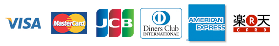カード（VISA／MasterCard／JCB／DinersClub／AMEX／楽天）